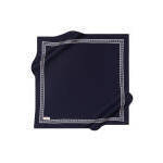 Écharpe carrée en soie 100% bleu marine à imprimé numérique 90x90 cm unisexe multifonctionnelle à motif design pour le printemps et l'été - Product Image 3