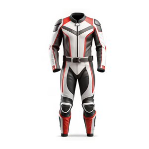 ชุดมอเตอร์ไซค์หนังระบายอากาศ กันลม แห้งเร็ว ยืดหยุ่น พร้อมเกราะป้องกันขั้นสูง ดีไซน์และโลโก้ปรับแต่งได้ ใช้ได้ทุกฤดู - Product Image 2