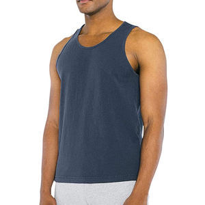 Camiseta sin mangas ajustada para hombre, Top de entrenamiento de gimnasio transpirable, corte y costura de la mejor calidad - Product Image 5