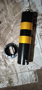 Barrière de sécurité <span class=keywords><strong>amovible</strong></span> en fer flexible, poteau de stationnement, barrières de circulation, poteau de stationnement en fer noir et jaune - Product Image 5