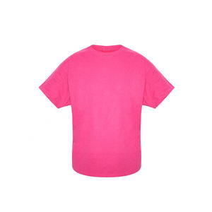 Qualité supérieure Logo personnalisé femmes tendance T-shirts de mode Unique décontracté tricoté uni teint respirant usine nouveau grand - Product Image 6