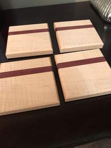 ชุดที่รองแก้วไม้และเรซินอีพ็อกซี่ของผู้ใช้ถาดรองแก้วแบบทันสมัยราคาดีสำหรับงานฝีมือของช่างฝีมือ - Product Image 3