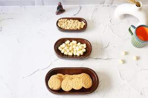 1 Tazón Ovalado de Madera de Mango Marrón Ecológico, Hecho a Mano, Estilo Clásico, para Servir Aperitivos, Ensaladas, Masa o Vajilla para Bodas - Product Image 3