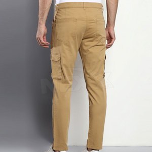 New Style Outdoor Use Casual <b>Men</b> Cargo Pants 100% Cotton Lightweight Eco-Friendly Quick Dry Breathable High Quality Solid Color - Product Image 3