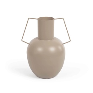 Florero de hierro de metal alto y elegante con arte esculpido atemporal para una decoración floral refinada en interiores de casas de lujo - Product Image 4