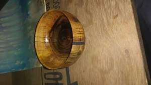 Décor en bois de résine Design moderne bols vaisselle bol frais service de nourriture décoration en métal mélange forme ronde plat de service - Product Image 6