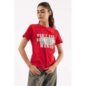 T-shirt rouge pour femme - Product Image 2