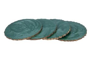 Juego de posavasos de té de madera maciza decorativa de resina artística almohadillas aislantes de resina de nogal personalizadas 10 cm bambú para venta al por mayor por HF CRAFTS - Product Image 6