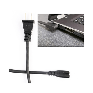 Câble d'alimentation 12V à prix d'usine, connecteur C7, électronique grand public, approuvé, matériau PVC noir, 1-15P IEC femelle, longueur personnalisée - Product Image 1