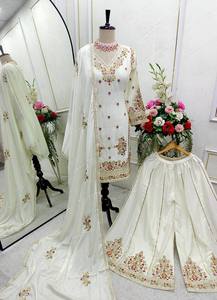 Party Wear Beautiful Top-Sarara y Dupatta - Product Image 4