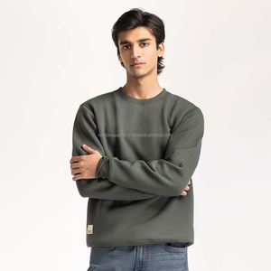 Nardon Apparel Factory 350gsm sudaderas de lana personalizadas Unisex mujeres hombres peso pesado cuello redondo sudadera - Product Image 1