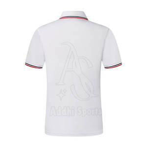 Polo à coupe classique pour hommes, décontracté, fabriqué sur mesure avec tissu tricoté à motif solide, service OEM pour les commandes en gros disponibles - Product Image 2