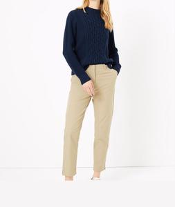 Pantalones Chinos Casuales de Trabajo para Mujer, Color Caqui, Lisos, Transpirables, Ajustados, Rectos, de Algodón, Estilo Táctico - Product Image 1