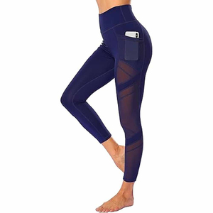 Mallas transpirables para mujer, mallas ajustadas en forma de V, cintura alta, levantamiento de glúteos, entrenamiento, correr, pantalones de Yoga, mallas - Product Image 1