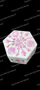 Exporter Quality Handmade Custom Shape Marble Jewellery Box with <b>Mother</b> <b>of</b> <b>Pearl</b> Accents Available at Wholesale Price - Product Image 2