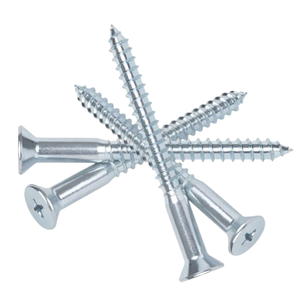 Flat Head Wood Screw Good Price Full Thread <b>Fasten</b> and Nut Furniture Connector Bolts Ready for Export From Vietnam Manufacturer - Product Image 1