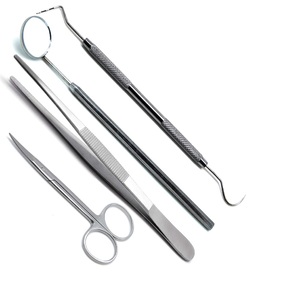 Juego de instrumentos dentales de acero inoxidable de primera calidad para cavitación de dientes secos, 4 piezas, manual, uso profesional, certificado CE Clase I, acolchado de 5 mandíbulas - Product Image 3