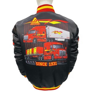 Veste de baseball noire personnalisée pour hommes avec col montant Service OEM Hot Selling Trending Graffiti Design Front Logo Placement - Product Image 2
