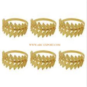 Anneau porte-mouchoirs en aluminium poli doré, forme classique personnalisée, pour la maison, le dessus de table, idéal pour les fêtes, prix bas, best-seller - Product Image 4