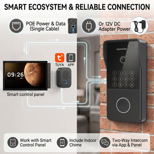 Système d'interphone vidéo PoE <span class=keywords><strong>extérieur</strong></span> Hiwink 1080P, <span class=keywords><strong>sonnette</strong></span> intelligente compatible ONVIF et panneau de contrôle Tuya pour immeubles multi-familles - Product Image 3
