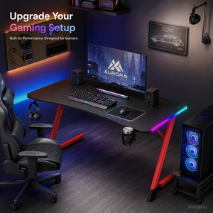 Bureau de jeu électrique RGB en fibre de carbone avec réglage en hauteur, bureau d'ordinateur de jeu motorisé pour salles d'e-sport - Product Image 5