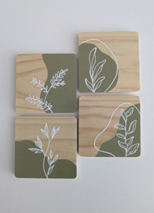 Juego de posavasos de madera ecológicos, alfombrillas rústicas duraderas para mesa de comedor, café, té, cerveza, hogar, cocina, Bar, uso - Product Image 4