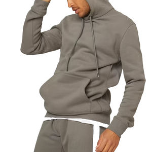 Haute qualité personnalisé hommes sweats à capuche unisexe Style tendance poches kangourou 100% coton saison d'hiver uni teint différentes couleurs - Product Image 3