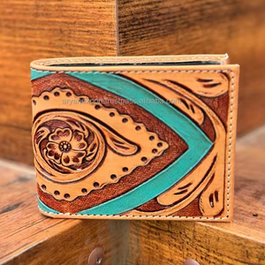 Cartera de cuero mecanizada a mano, nueva tendencia, cremallera larga para hombre, cartera multiusos, gran oferta, soporte para efectivo de Color tostado a la moda, regalo para él - Product Image 2