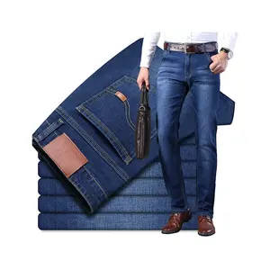 DiZNEW Men Jeans High Quality Designer Jeans Trousers Men 2020 Casual Black And Grey Patchwork Vintage Wash Custom Jeans