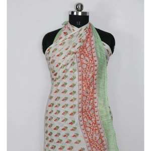 ชุดว่ายน้ำผู้หญิงแบบใหม่มาแรง ขายส่ง ผลิตตามสั่งจากอินเดีย ชุดคลุมชายหาด ลายพิมพ์ดอกไม้ ผ้าฝ้าย 100% ลายเจลมัม - Product Image 1