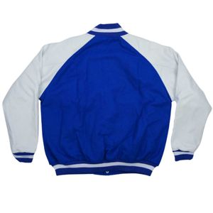 Veste Letterman pour homme Corps en laine cachemire bleu et manches en cuir véritable blanc D9 Vêtements grecs Vêtements d'extérieur Varsity fraternité - Product Image 2