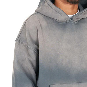 เสื้อฮู้ดกันแดดของผู้ชายตามสั่งลายถนนสีทึบลายพระอาทิตย์จางสำหรับฤดูหนาว - Product Image 5