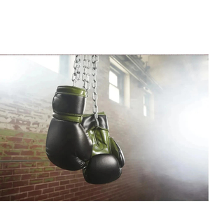 Gants de boxe en cuir noir et vert avec fermeture Velcro, respirants, équipement d'entraînement pour adultes - Product Image 3