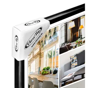 Cadre d'affichage en plastique noir 30,5 x 91,5 cm pour l'affichage d'œuvres d'art et d'annonces - Product Image 2