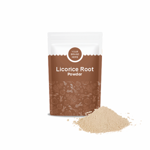 Poudre de feuilles de réglisse pour bonbons et pâtisseries |   Glycyrrhiza Glabra |   Saveur naturellement sucrée |   Qualité alimentaire |   Poudre de Mulethi |   Tambour | - Product Image 1