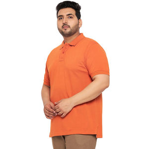 Fabricante 100% algodón manga corta de punto hombres transpirable Polo camisetas Casual patrón sólido de talla grande Polo camisa OEM - Product Image 4