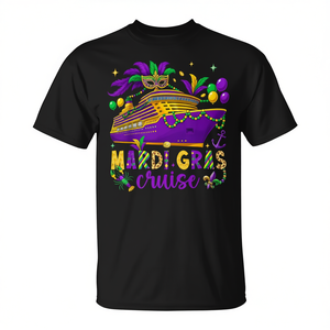 Camiseta Promocional para Tripulación de Crucero Mardi Gras 2026, Camiseta Familiar a Juego de Nueva Orleans - Product Image 2