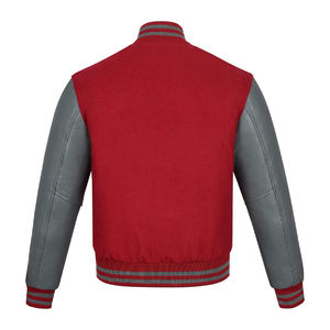 Venta al por mayor de chaquetas con logotipo de diseñador personalizado chaqueta de béisbol informal Letterman abrigo de algodón Unisex Varsity chaquetas - Product Image 2