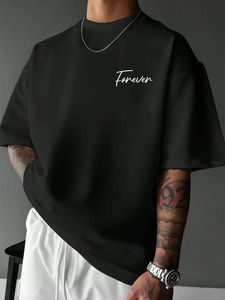 เสื้อยืดคอวีพิมพ์ลายตามสั่ง ทรงปกติ แขนสั้น ผ้าคอตตอน 100% หนานุ่ม คุณภาพสูง สำหรับผู้ชาย สไตล์ลำลอง - Product Image 3