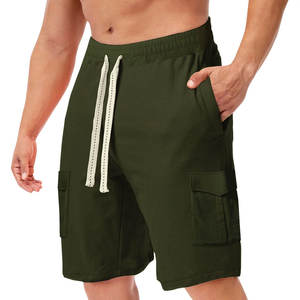 Pantalones cortos deportivos informales de verano para hombre, algodón suave y lona de poliéster, respetuosos con el medio ambiente, patrón sólido de secado rápido - Product Image 4