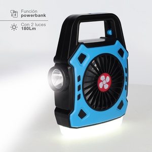 Ventilatore da campeggio con torcia LED da 4W 180Lm (Niaros 201810004) - Product Image 5