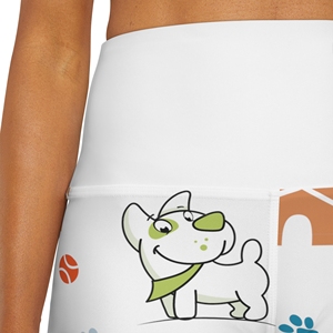 Short cycliste taille haute en coton pour femmes, Logo personnalisé, design personnalisé, short cycliste Yoga, vente en gros - Product Image 3