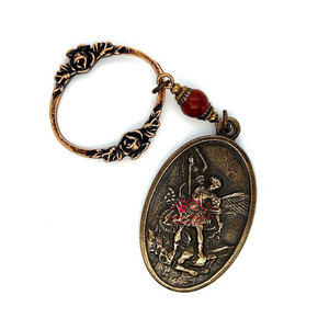 Llaveros de medallón de San Benito, soporte de Metal católico San Benito, colgantes, llaveros, llaveros para bolso, llaves, joyería al por mayor - Product Image 4