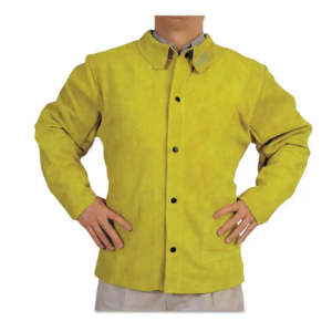 Veste de sécurité pour soudeur en cuir de vachette de qualité supérieure Veste de soudage industrielle résistante aux radiations 200C Résistance à la chaleur - Product Image 5