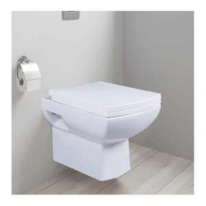 Juego de inodoro de cerámica para baño moderno de alta calidad, artículos sanitarios EWC colgados en la pared, doble descarga alargada, incluye trampa P, buena venta - Product Image 3