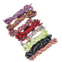 Cordon tressé rond torsadé à 3 brins en polyester 100 % écologique haute ténacité de 5 mm pour vêtements, textiles de maison, sacs et chaussures