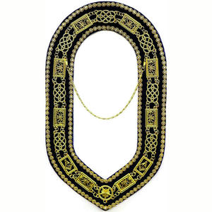 Collier de chaîne d'arche royale maçonnique Regalia Logo personnalisé or/argent rouge brodé 3D personnalisé en gros étui gratuit inclus - Product Image 6