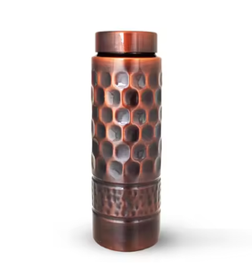 Bouteille d'eau en cuivre pur 100% de qualité supérieure à boire du fabricant indien Bouteille d'eau en cuivre à vendre à un prix abordable - Product Image 1