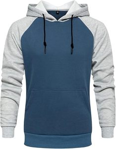 Sweat-shirt à capuche confortable 100% coton pour homme avec poche, teint uni pour l'automne, motif solide - Product Image 4