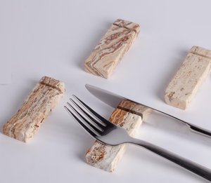 Cubiertos de mármol, cuchara, descanso para utensilios de cocina, vajilla, suministros para hoteles y restaurantes, accesorios de comedor superiores - Product Image 2